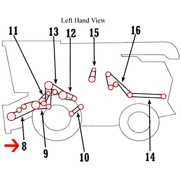 Aftermarket HXE12427 Feederhouse Drive Belt 10787 Fits John Deere Combine T660 T670 COB40-0852 - main